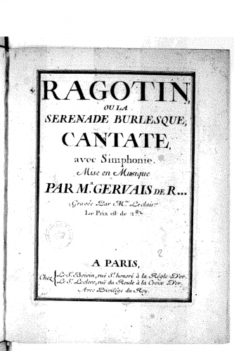 Gervais - Ragotin - Score