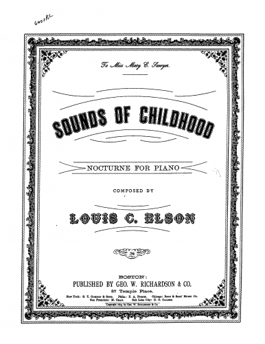 Elson - Sounds of Childhood - Score