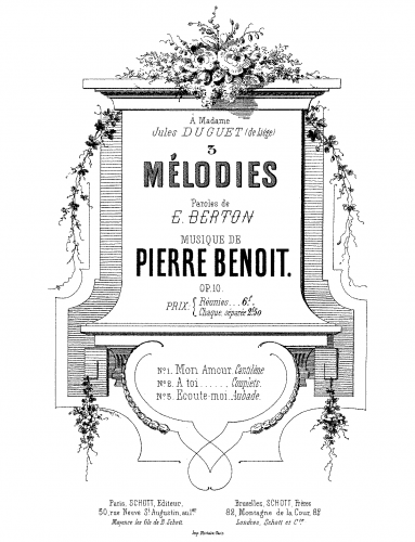 Benoît - 3 Mélodies - Score