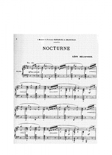 Delafosse - Nocturne - Score