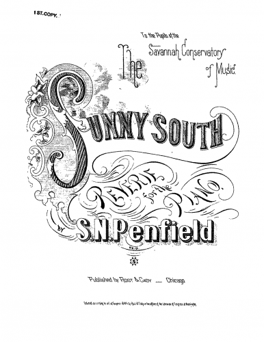 Penfield - The Sunny South - Score