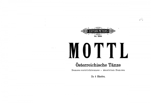 Mottl - Austrian dances - Piano Score - Score