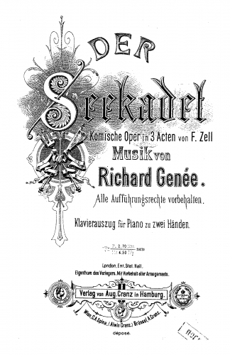 Genée - Der Seekadett (Seekadet / Seekadette) - For Piano Solo (Unknown) - Score