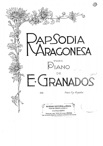 Granados - Rapsodia aragonesa - Score