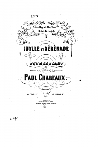 Chabeaux - Idylle et Sérénade - Score