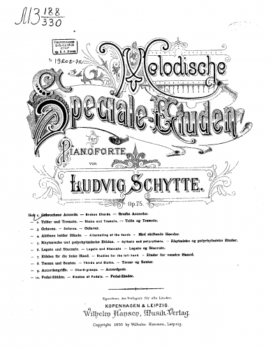 Schytte - Melodische Special-Etüden - Book 1. Broken Chords