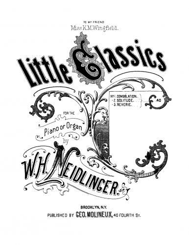 Neidlinger - Little Classics - Score