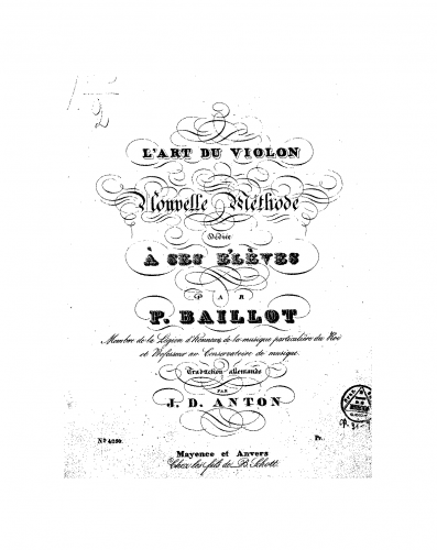 Baillot - L'art du violon - Complete Book