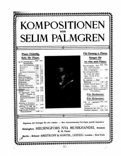 Palmgren - Scherzo - Score