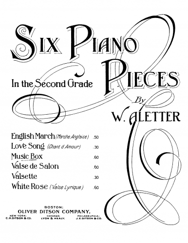 Aletter - 6 Piano Pieces - 3. Music Box