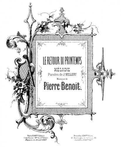Benoît - Le retour du printemps - Score
