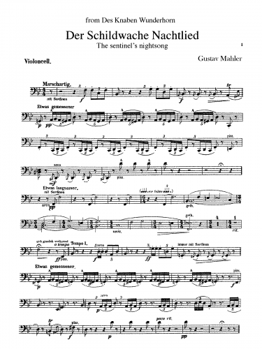 Mahler - Des Knaben Wunderhorn - Cellos
