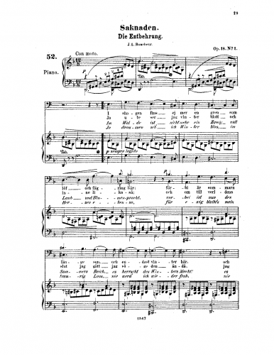 Kjerulf - 3 Sånger - Score