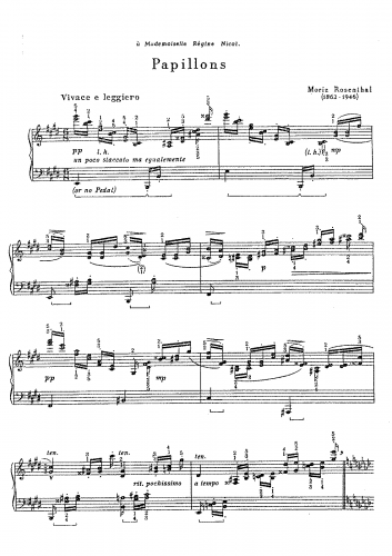 Rosenthal - Papillons - Score
