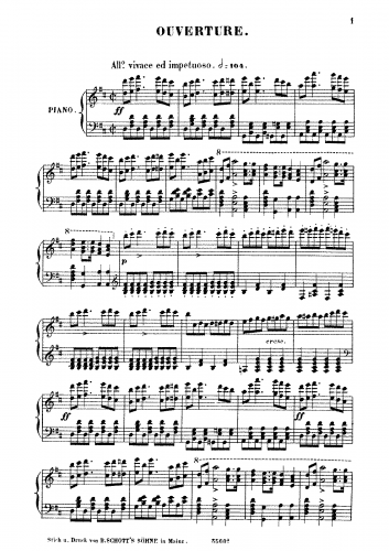 Hérold - Zampa, ou La fiancée de marbre - Overture For Piano solo (Unknown) - Piano score