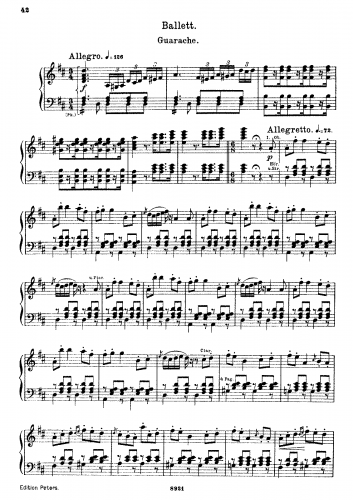 Auber - La muette de Portici / Masaniello - Ballet (Act I) For Piano solo (Brecher) - Piano score