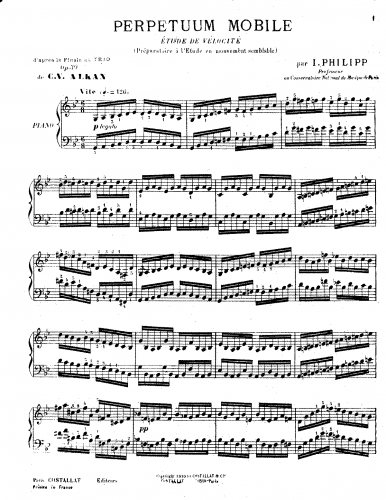 Alkan - Perpetuum Mobile, Op. 30b - Score