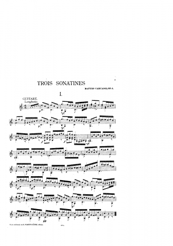 Carcassi - Trois Sonatines, Op. 1 - Score