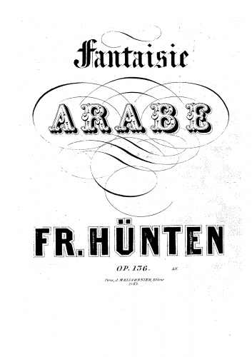 Hünten - Fantaisie arabe, Op. 136 - Score