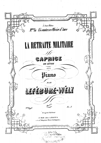 Lefébure-Wély - La Retraite Militaire, Op. 65 - Score