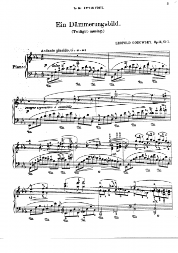 Godowsky - 4 Pieces, Op. 14