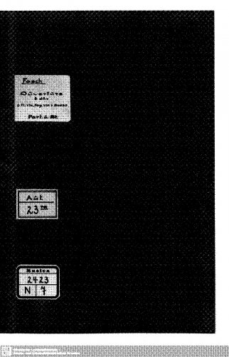 Fasch - Suite in G major FaWV K:G8 - Score