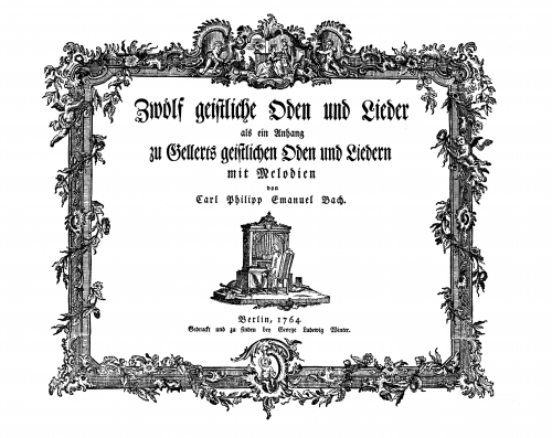 Bach - Gellert's Sacred Odes & Lieder, Wq.195 (H.696) - Complete Book
