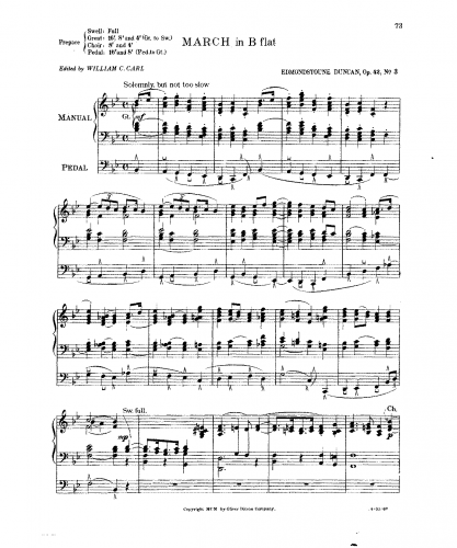 Duncan - March, Op. 42 No. 3 - Score