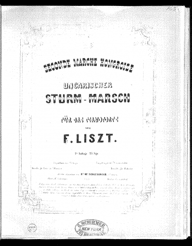 Liszt - Ungarischer Sturmmarsch - Score