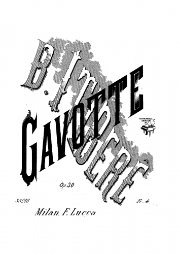 Itiberê - Gavotte, Op. 30 - Complete piano score