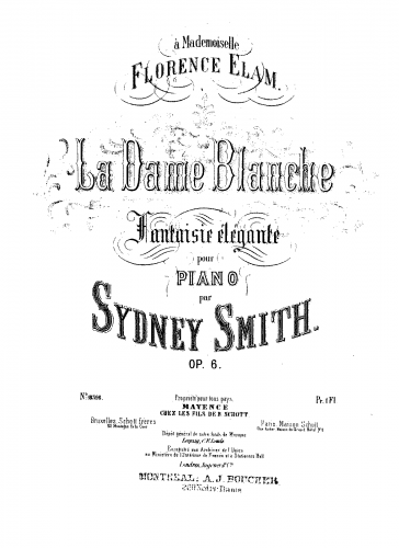 Smith - Fantaisie elegante sur La Dame Blanche, Op. 6 - Score