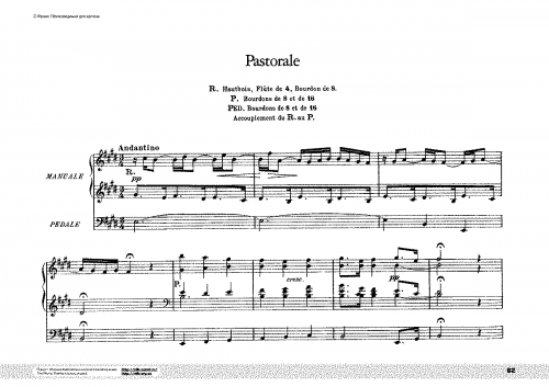 Franck - Pastorale, Op. 19 - Scores - Score