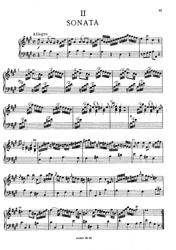 Bach - Sonata No. 2 F.8 - Score
