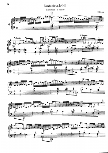 Bach - Fantasie in A Minor - Score