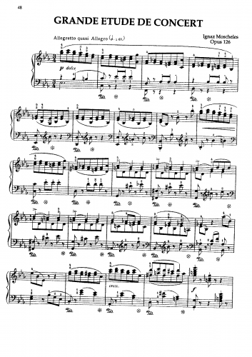 Moscheles - Grosse Concert-Etude für Pianoforte - Score