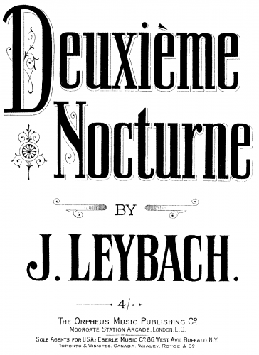 Leybach - Nocturne No. 2, Op. 4 - Score