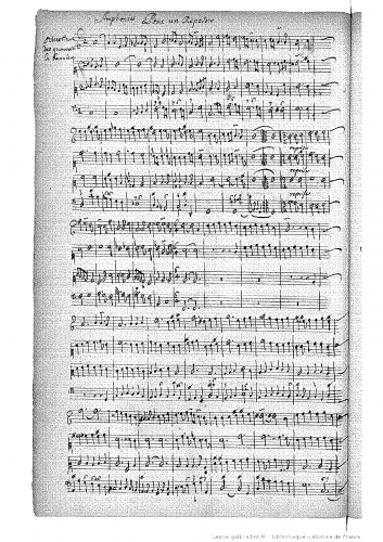 Charpentier - Symphonies pour un reposoir - Score