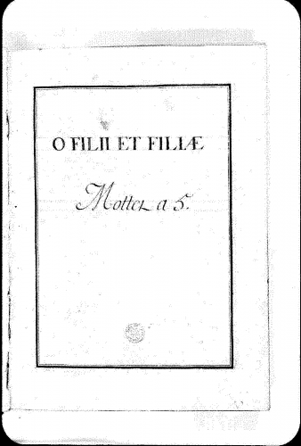 Lalande - O filii et filiae, Grand motet - Score