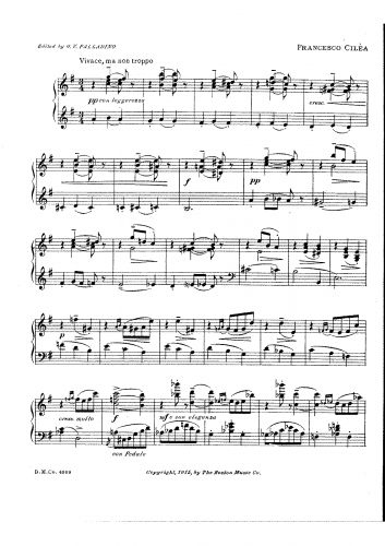 Cilèa - Scherzino for Piano - Score