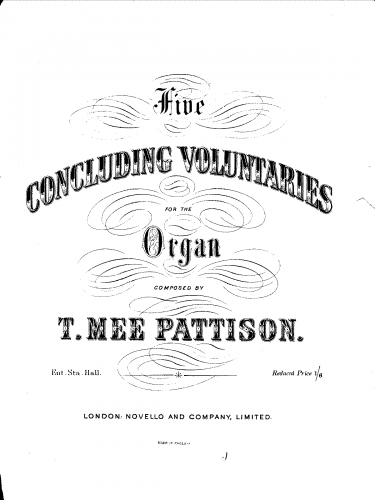 Pattison - 5 Concluding Voluntaries - Score