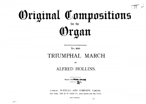 Hollins - Triumphal March - Score