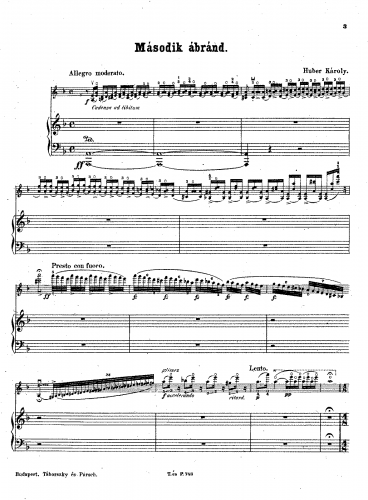 Huber - Hungarian Songs - Violin and Piano score