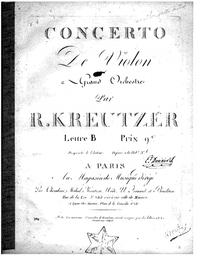 Kreutzer - Violin Concerto No. 14 - Solo Violin part