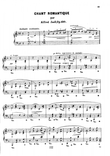 Jaëll - Chant Romantique, Op. 130 - Score