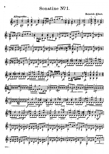 Albert - Sonatina No. 1 - Score
