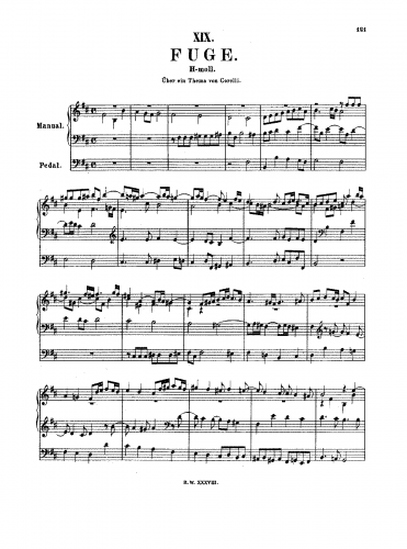 Bach - Fuge über ein Thema von Corelli - Score