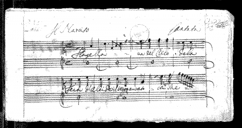 Caresana - Cantata 'Il Narciso' - Score