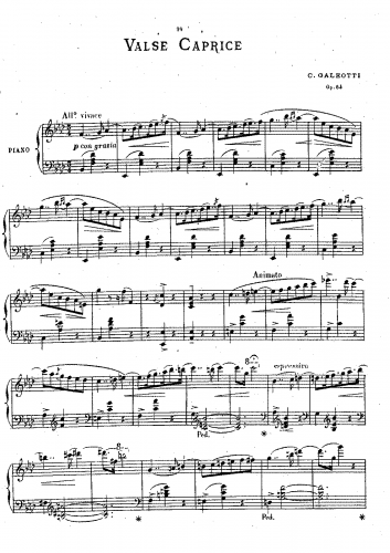 Galeotti - Valse Caprice, Op. 64 - Score