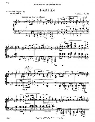 Chopin - Fantasie - Piano Score - Score