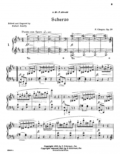 Chopin - Scherzo No. 1 - Piano Score - Score